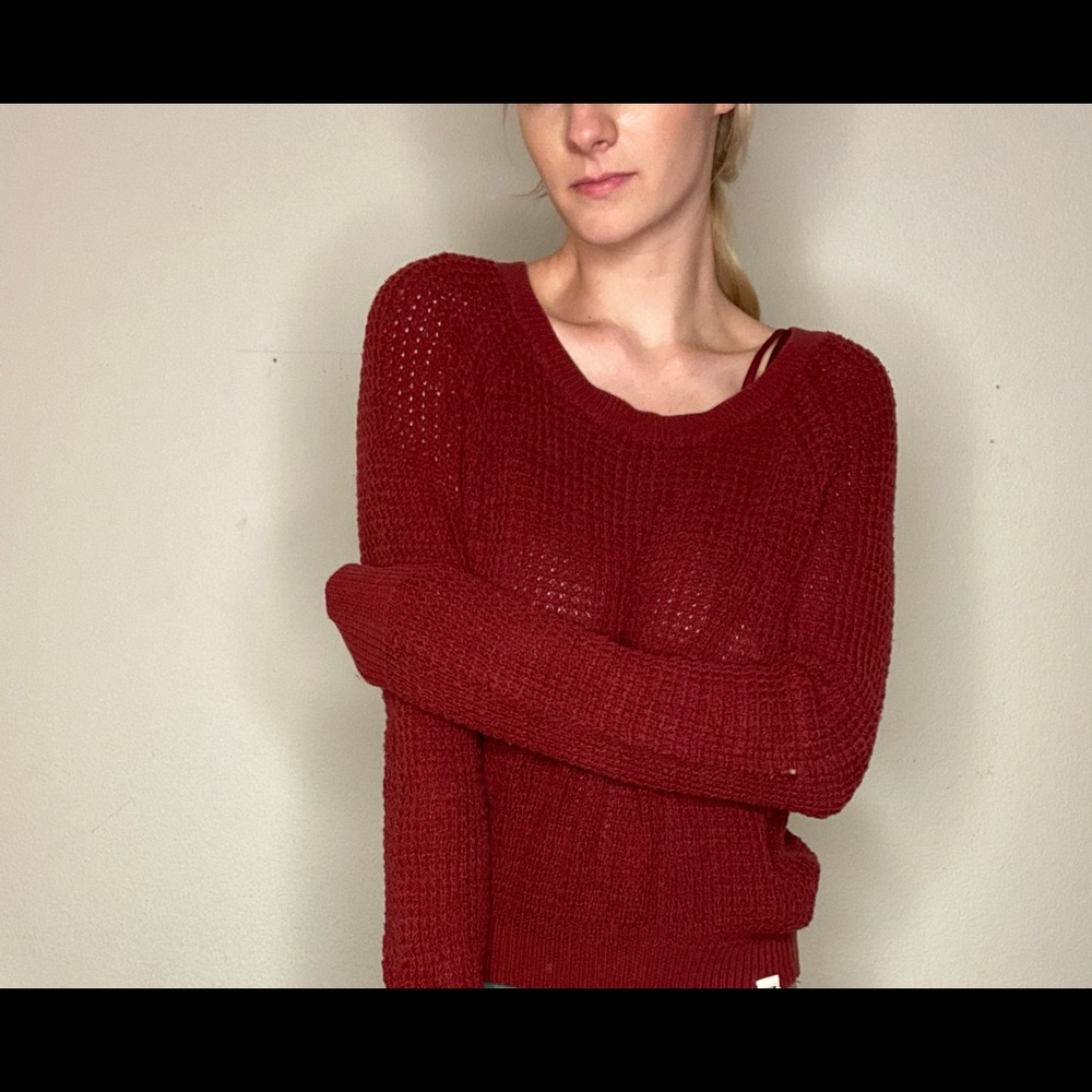 Maroon Knit Sweater by Roxy